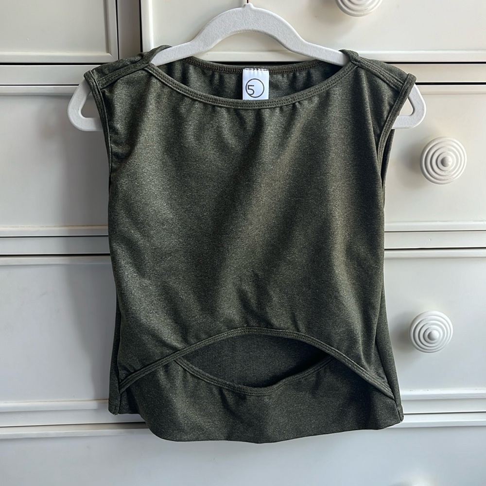 Five Dancewear Five The label Dance Top Cut Out Green Medium Adult